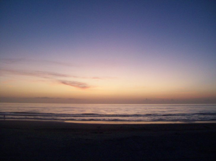 I am writing today from beautiful South Florida. Here is a picture I took years ago of the sunrise at Daytona Beach.